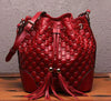 Chic Vintage Leather Bucket Bag