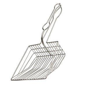 Deluxe Metal Cat Litter Scoop with Cleaner