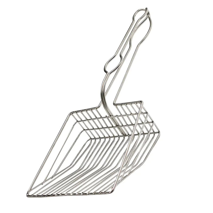Deluxe Metal Cat Litter Scoop with Cleaner