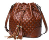 Chic Vintage Leather Bucket Bag
