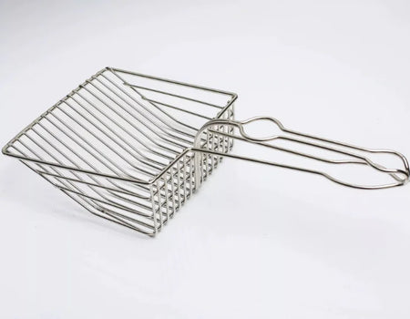 Deluxe Metal Cat Litter Scoop with Cleaner