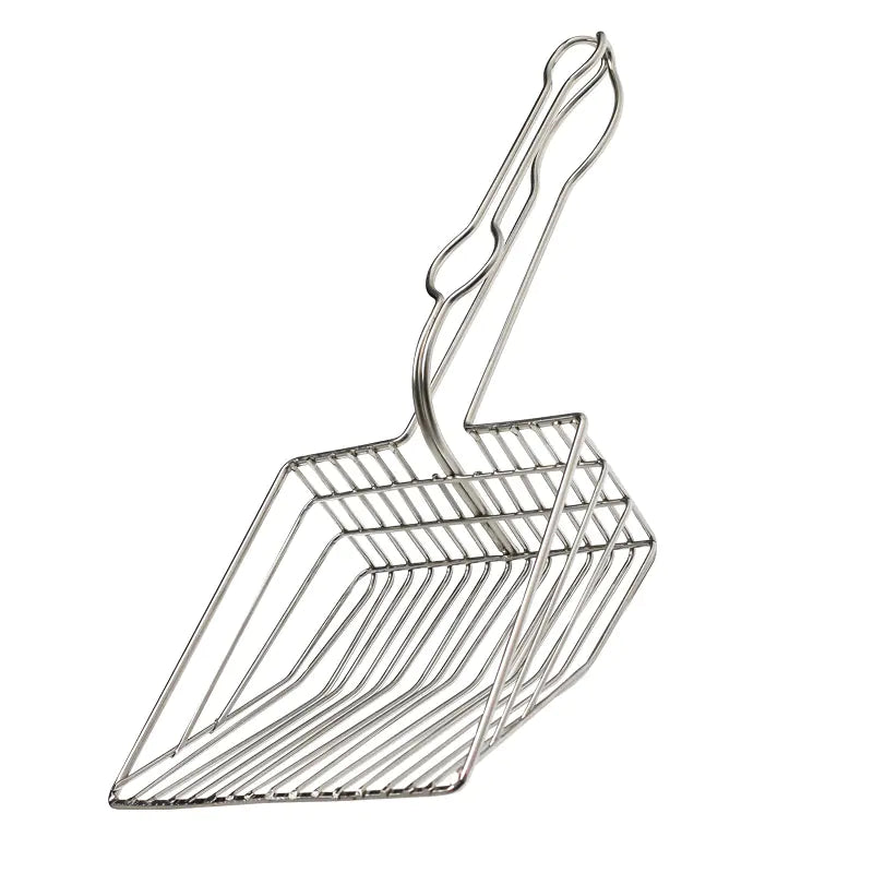 Deluxe Metal Cat Litter Scoop with Cleaner