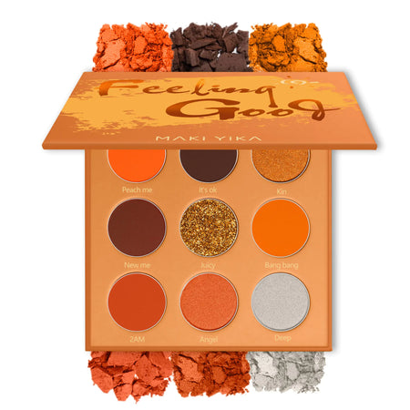 MAKI YIKA Orange Eyeshadow Palette Long Lasting Orange Eye Shadow