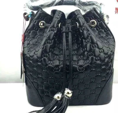 Chic Vintage Leather Bucket Bag